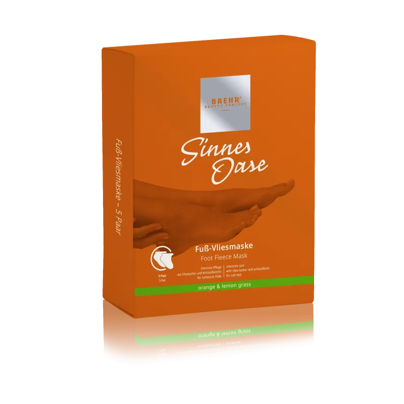 BAEHR Sinnes Oase maska za stopala od flisa, 1 pakiranje (5 vrećica po 2 komada)
